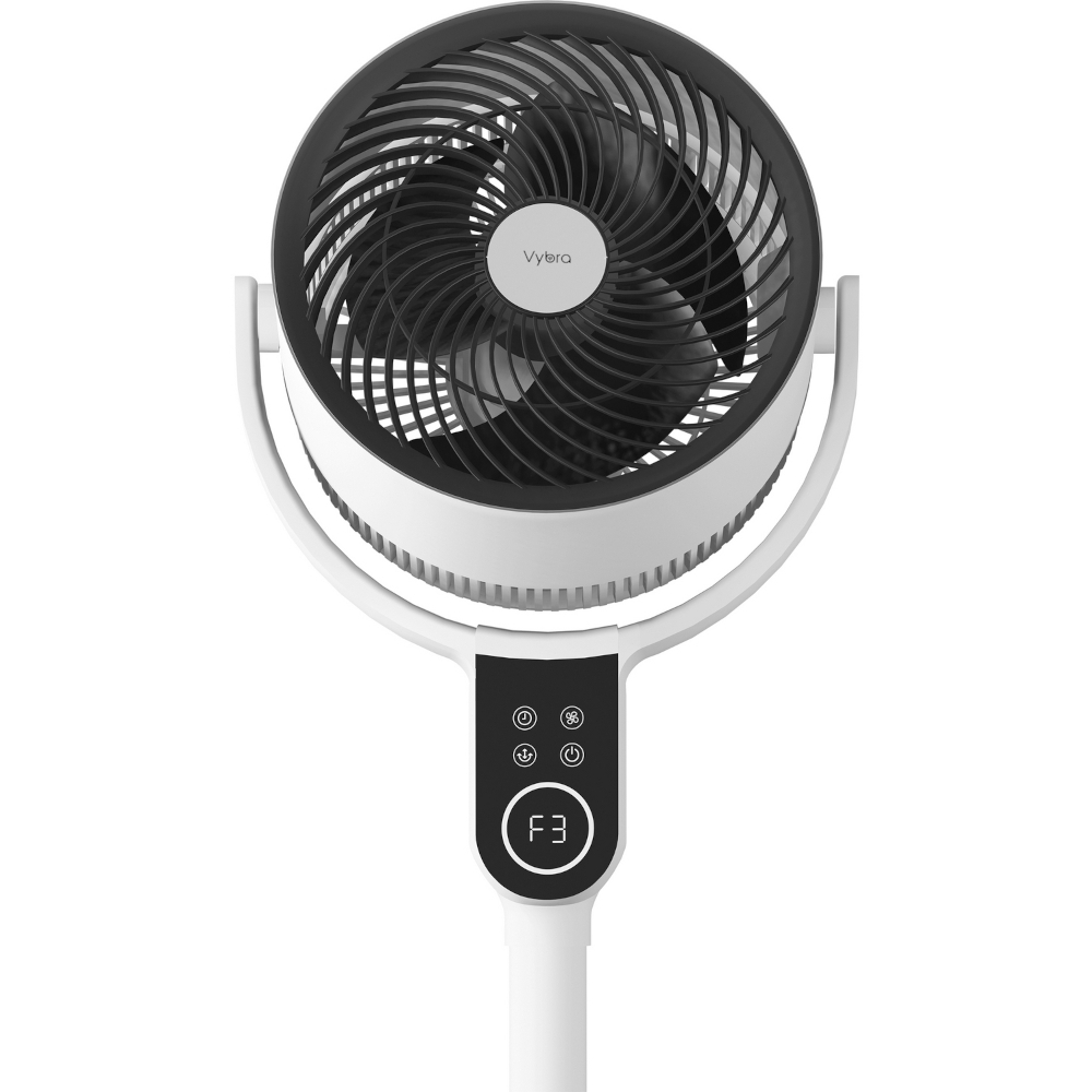 Vybra VS001-OF Oscillator Dual Height Tile & Swing Oscillating Fan, White