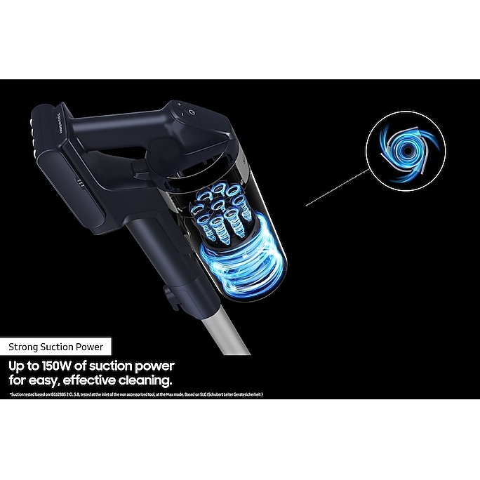 Samsung VS15A6031R4 Jet 60 Turbo Cordless Stick Vacuum Cleaner Max 150W Suction Power with 40 Min Run Time, Purple