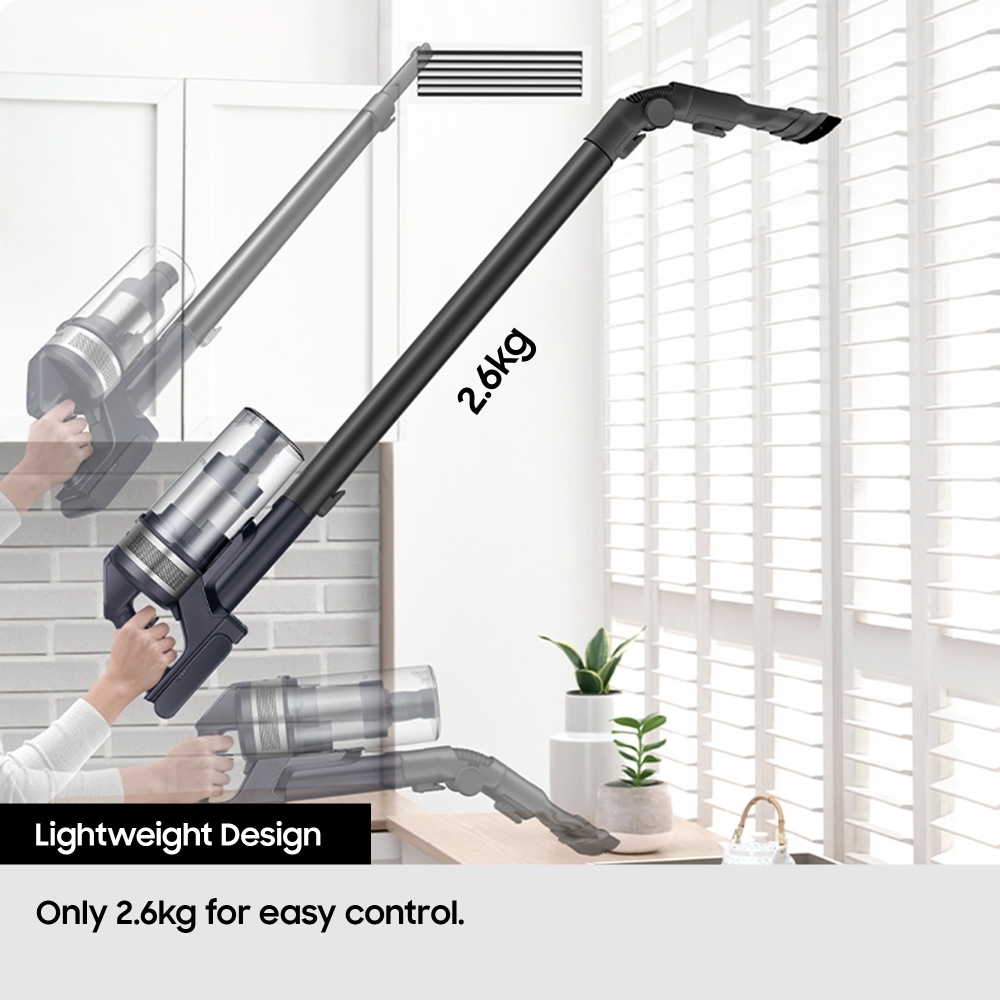 Samsung VS15A6031R4 Jet 60 Turbo Cordless Stick Vacuum Cleaner Max 150W Suction Power with 40 Min Run Time, Purple