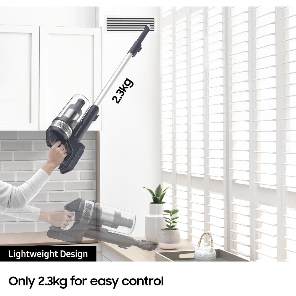Samsung VS15A60AGR5 Jet 65 Pet Cordless Stick Vacuum Cleaner Max 150W Suction Power with Pet Tool, Silver