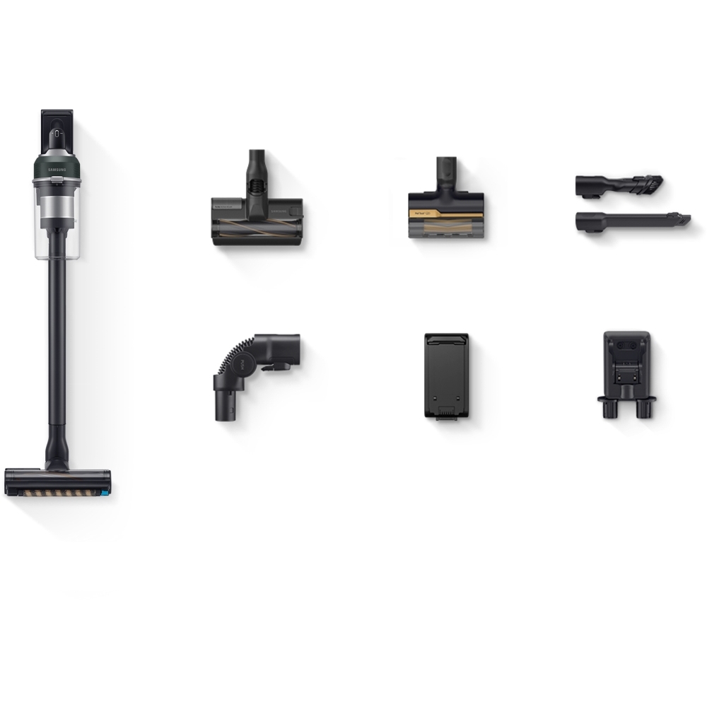 Samsung VS20C8522TN Jet 85 Pet Cordless Stick Vacuum Cleaner, Max 210W Suction Power with Pet Tool+, Woody Green