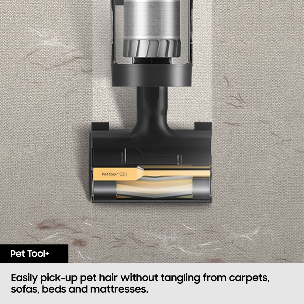 Samsung VS20C8522TN Jet 85 Pet Cordless Stick Vacuum Cleaner, Max 210W Suction Power with Pet Tool+, Woody Green