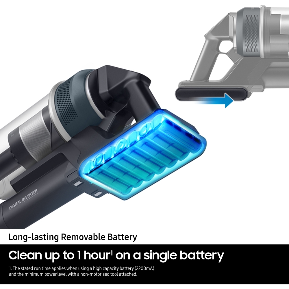 Samsung VS20C8522TN Jet 85 Pet Cordless Stick Vacuum Cleaner, Max 210W Suction Power with Pet Tool+, Woody Green