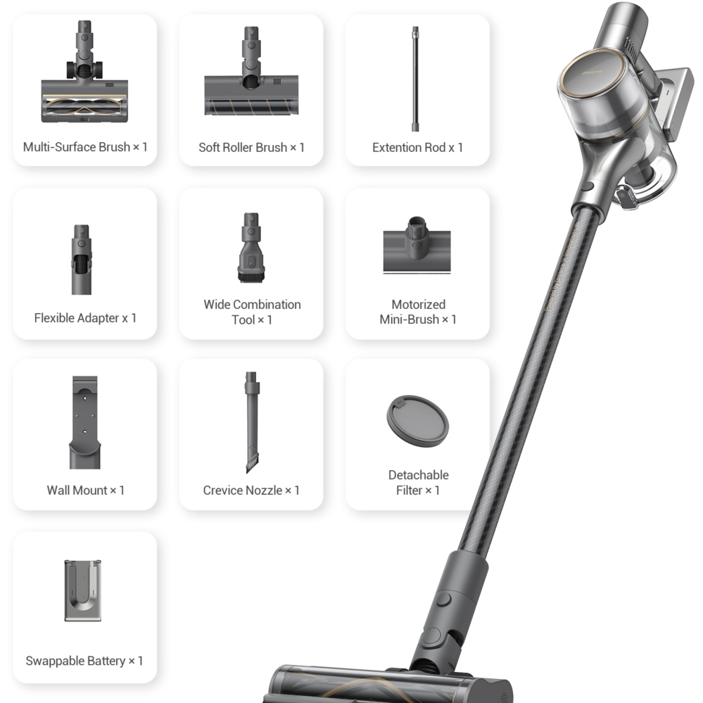 Dreame VTV97A Cordless Vacuum Cleaner, Black