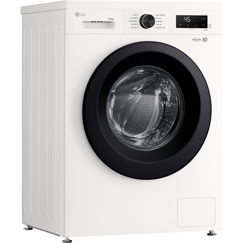 LG W4X1095NWK Washer Dryer, 9kg/5kg, 1400 Spin, White, E Rated