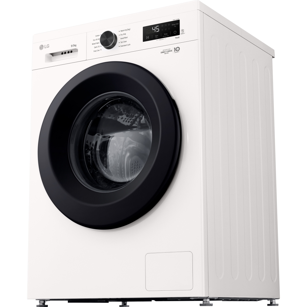 LG W4X1095NWK Washer Dryer, 9kg/5kg, 1400 Spin, White, E Rated