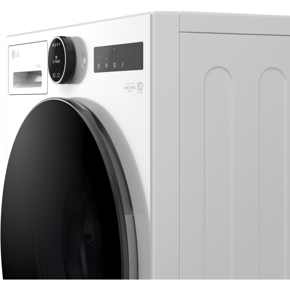LG W4X7016TWB Washer Dryer, 11kg/6kg, 1400 Spin, White, D Rated