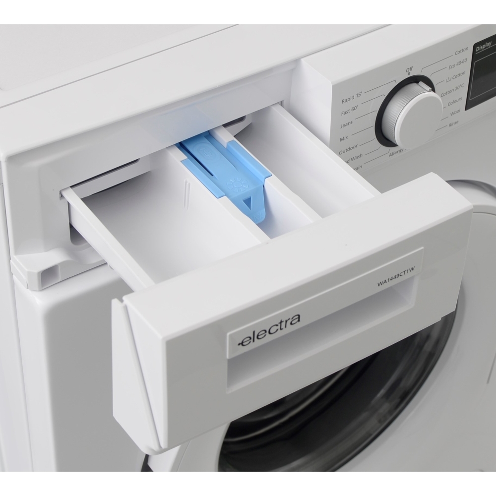 Electra WA1449CT1W Washing Machine, 7kg, 1300 Spin, White, A Rated