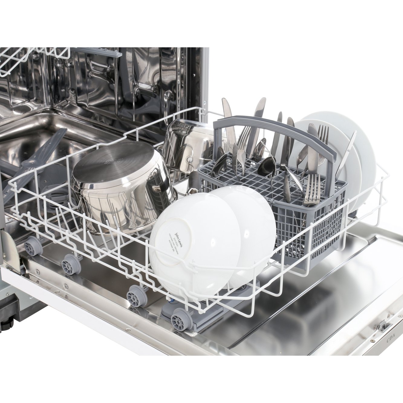 Buy CDA WC142 Built In Fully Integrated Dishwasher Silver Control