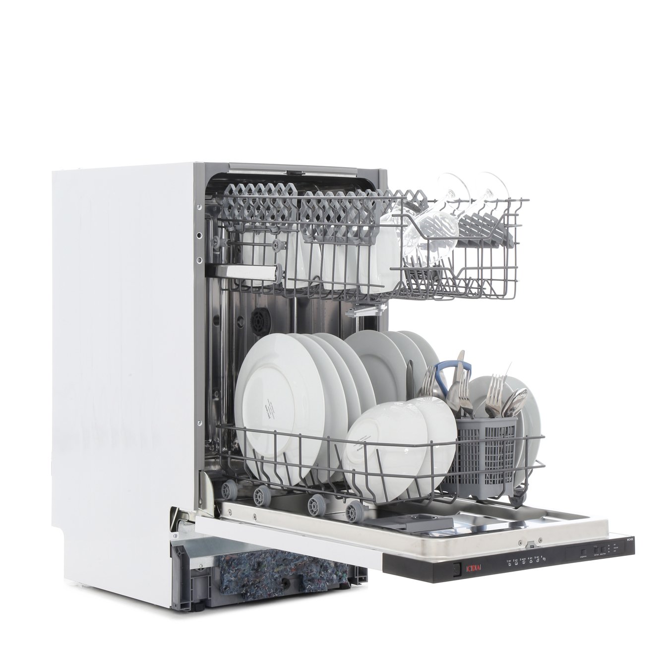 Buy CDA WC432 Built In Fully Int. Slimline Dishwasher Black Control