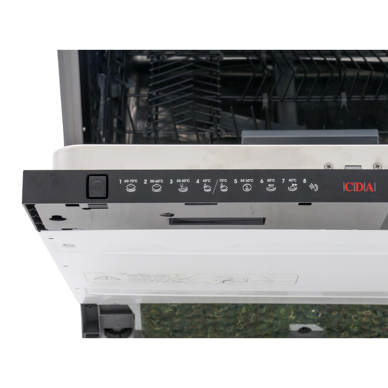 Buy CDA WC600 Built In Fully Integrated Dishwasher Black Control
