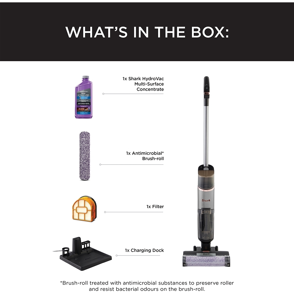 Shark WD210UK HydroVac  Cordless Hard Floor Cleaner, Grey