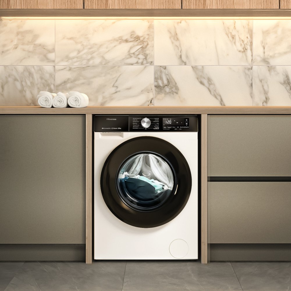 Hisense WD3S8043BW3 Washer Dryer, 8kg/5kg, 1400 Spin, White, D Rated