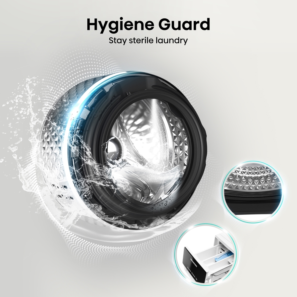 Hisense WD3S9043BW3 Washer Dryer, 9kg/6kg, 1400 Spin, White, D Rated