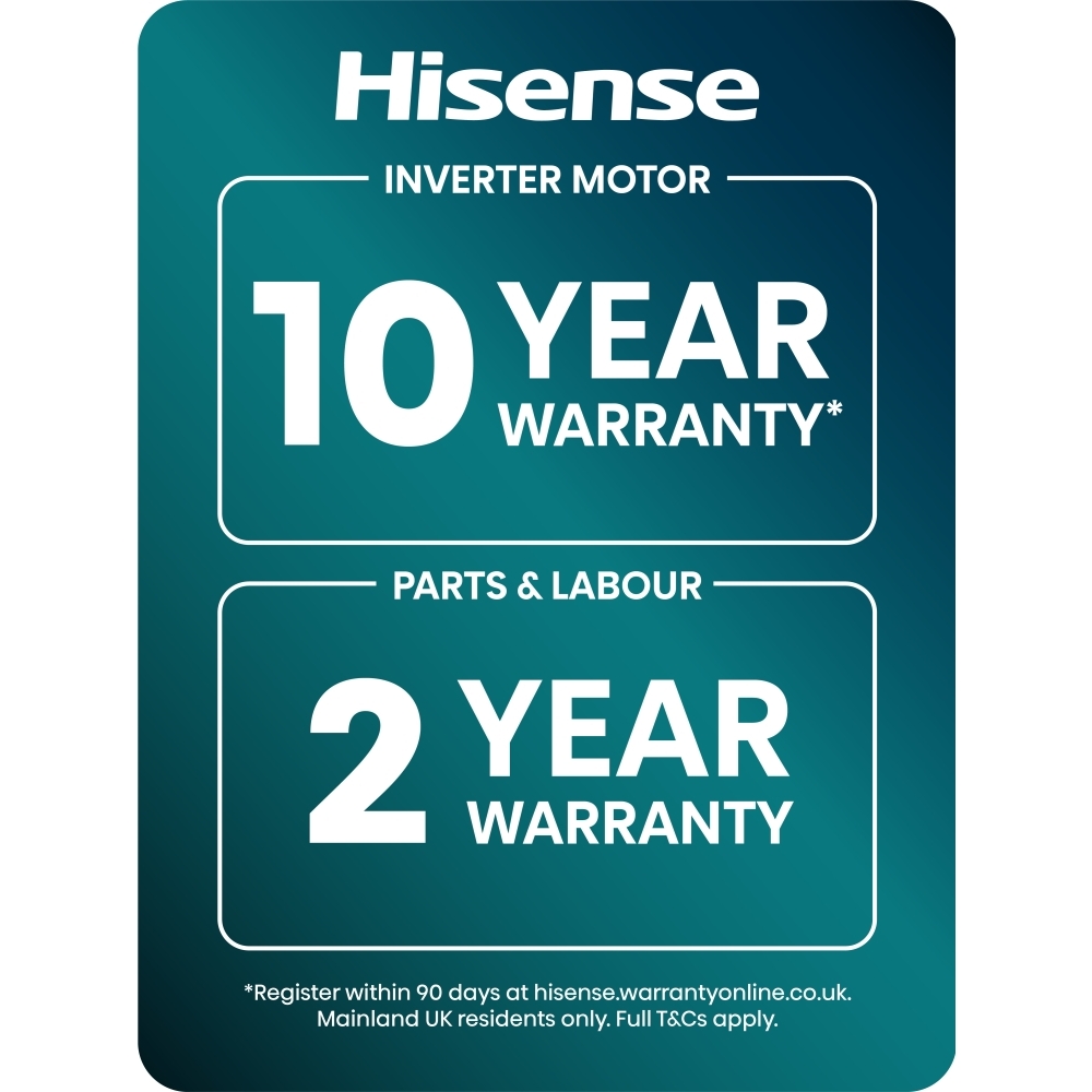 Hisense WD5S1045BW 5S Series Washer Dryer, 10kg/6kg, 1400 Spin, White, A Rated