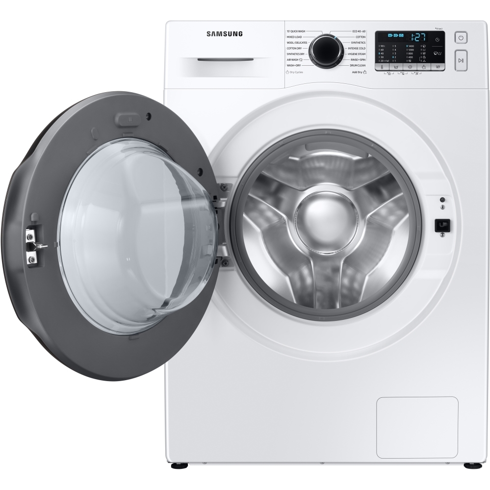 Samsung WD80TA046BE/EU Series 5 ecobubble&trade; Washer Dryer, 8kg/5kg, 1400 Spin, White, E Rated