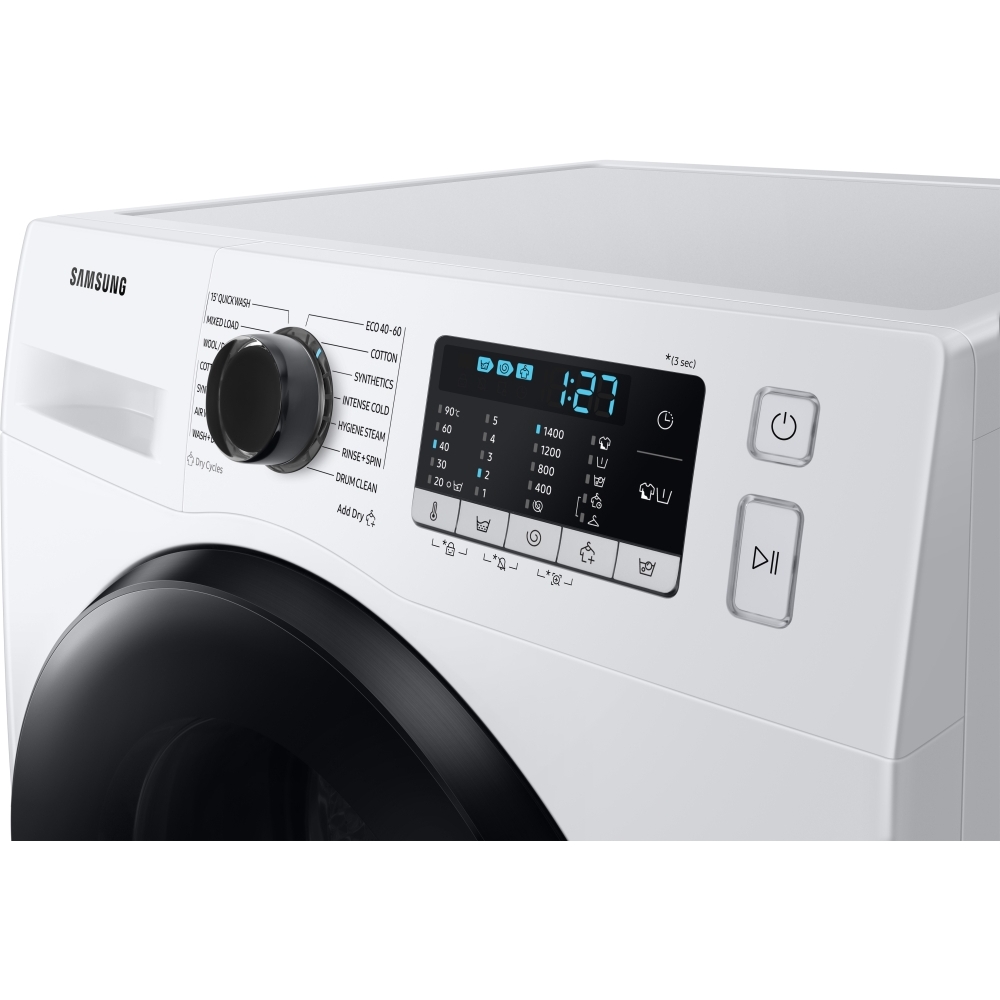 Samsung WD80TA046BE/EU Series 5 ecobubble&trade; Washer Dryer, 8kg/5kg, 1400 Spin, White, E Rated