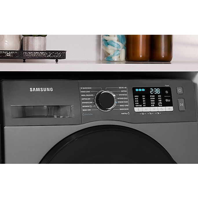 Samsung WD80TA046BX Series 5 Washer Dryer, 8kg/5kg, 1400 Spin, Grey, E Rated