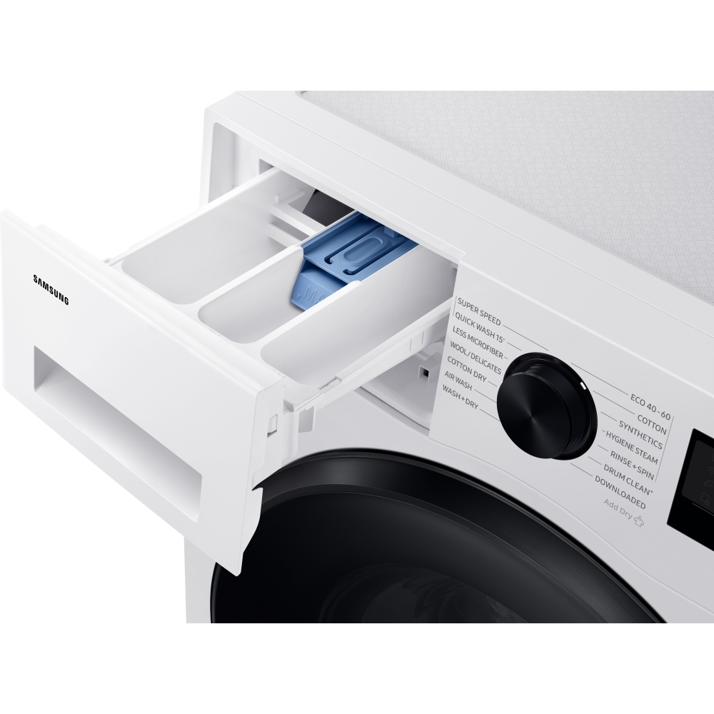 Samsung WD90DG5G34BEEU Series 5 Washer Dryer, 9kg/5kg, 1400 Spin, White, E Rated