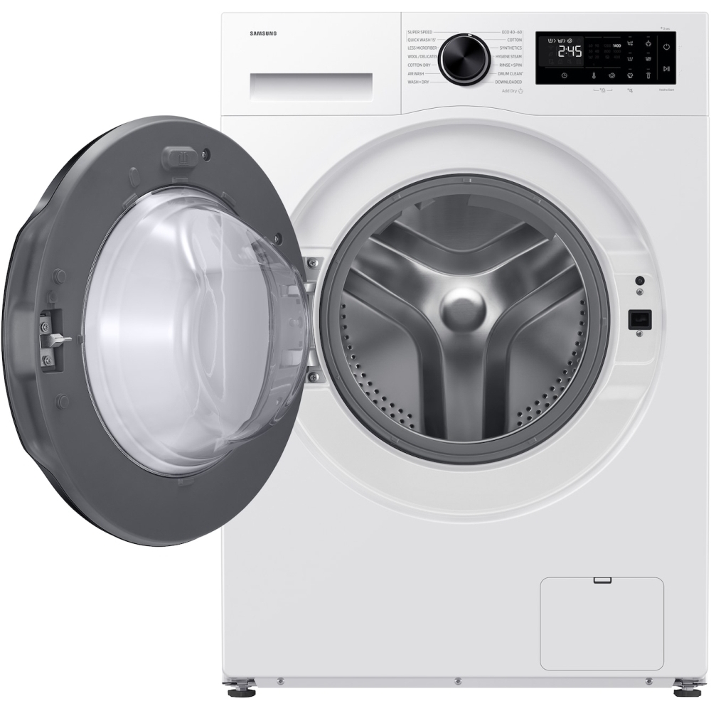 Samsung WD90HG5U34BEEU Washer Dryer, 9kg/6kg, 1400 Spin, White, D Rated
