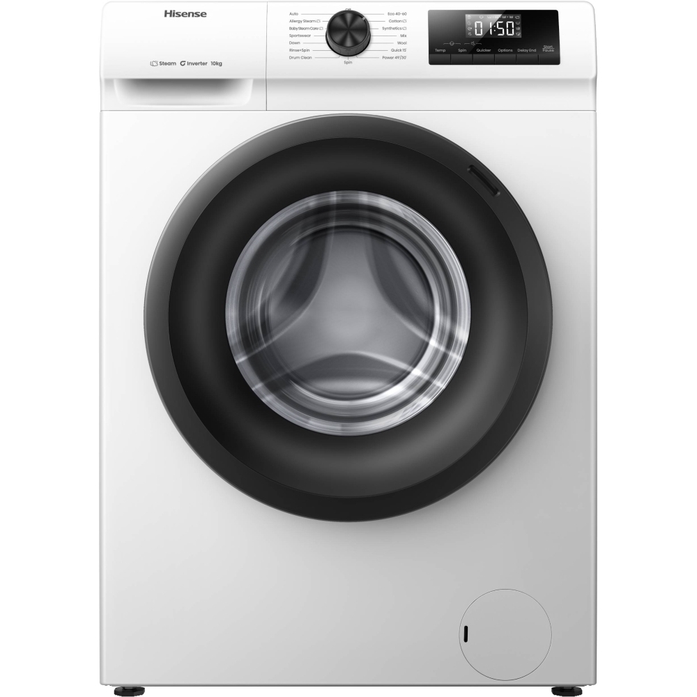Hisense WF1Q1041BW Washing Machine, 10kg, 1400 Spin, White, A Rated