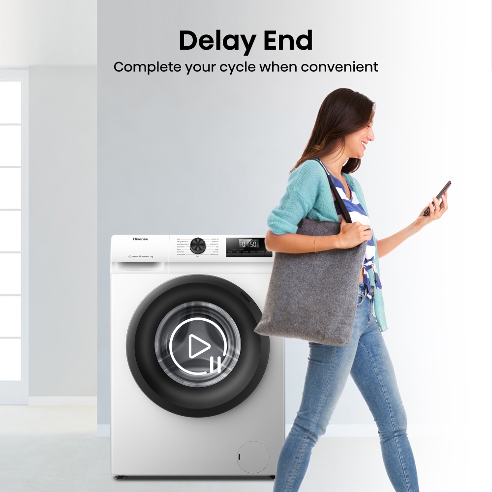 Hisense WF1Q7021BW Washing Machine, 7kg, 1200 Spin, White, A Rated