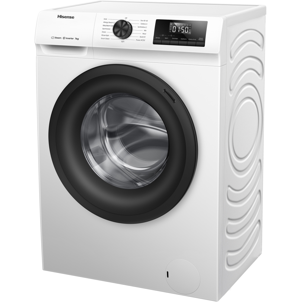 Hisense WF1Q7021BW Washing Machine, 7kg, 1200 Spin, White, A Rated