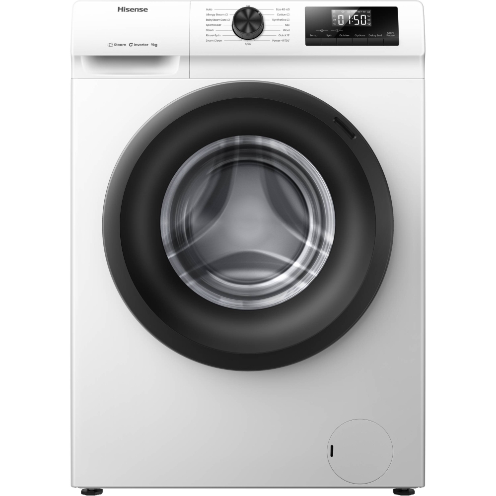 Hisense WF1Q9041BW Washing Machine, 9kg, 1400 Spin, White, A Rated