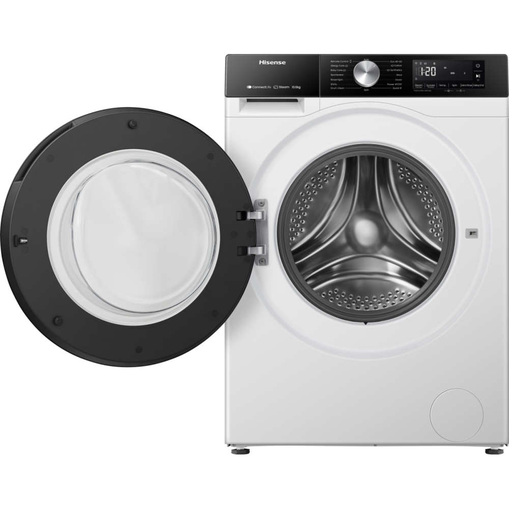 Hisense WF3S1043BW3 Washing Machine, 10.5kg, 1400 Spin, White, A Rated