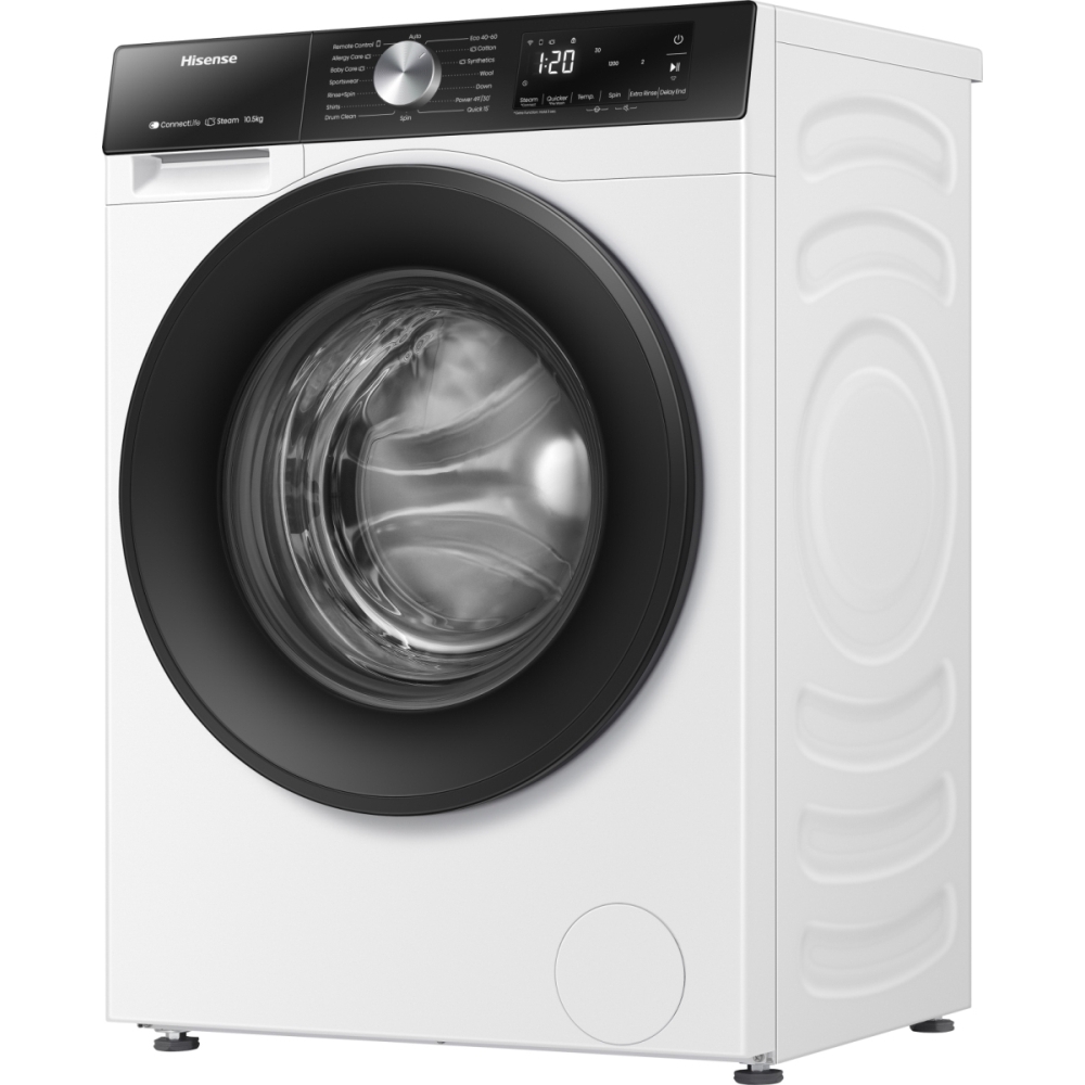Hisense WF3S1043BW3 Washing Machine, 10.5kg, 1400 Spin, White, A Rated
