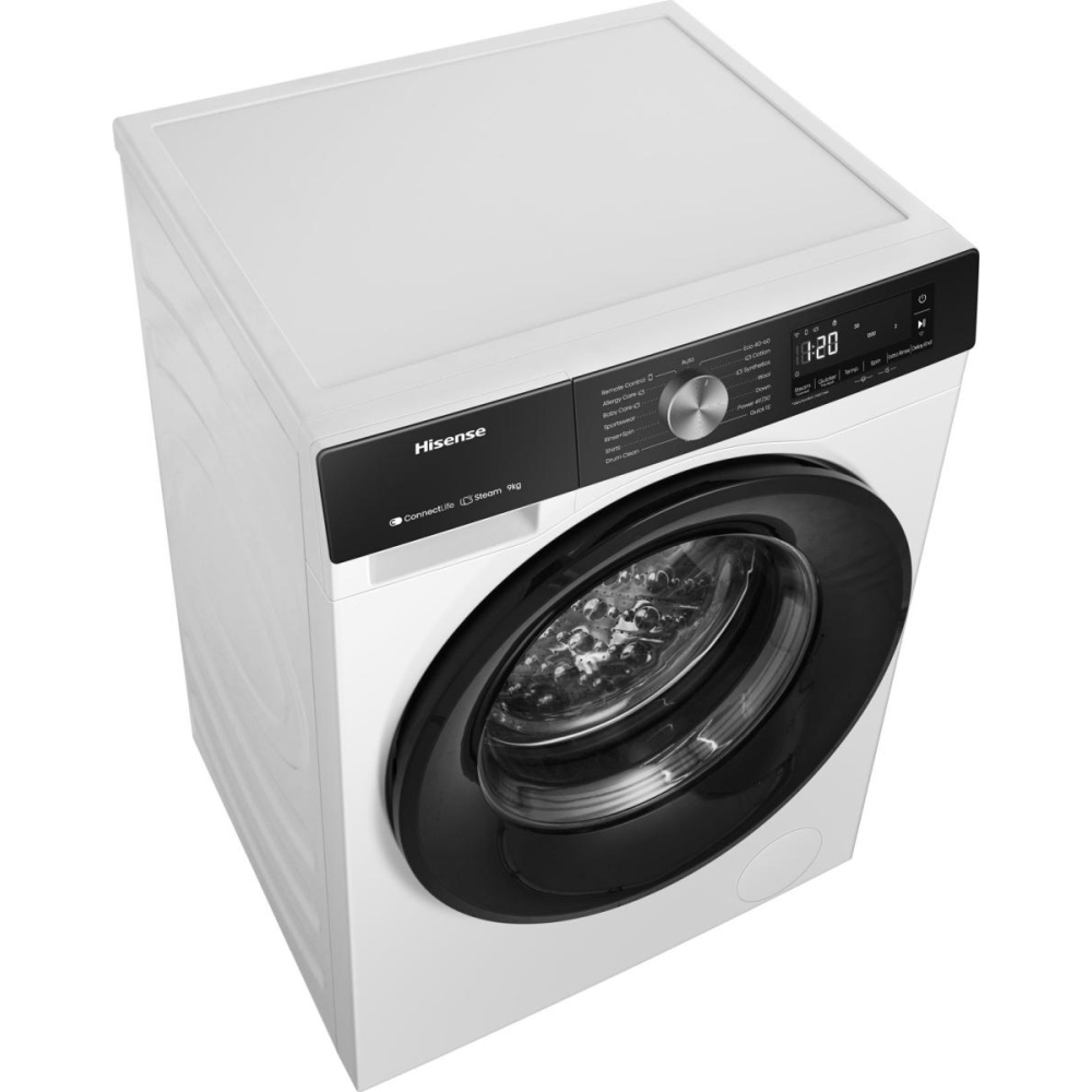 Hisense WF3S9043BW3 Washing Machine, 9kg, 1400 Spin, White, A Rated
