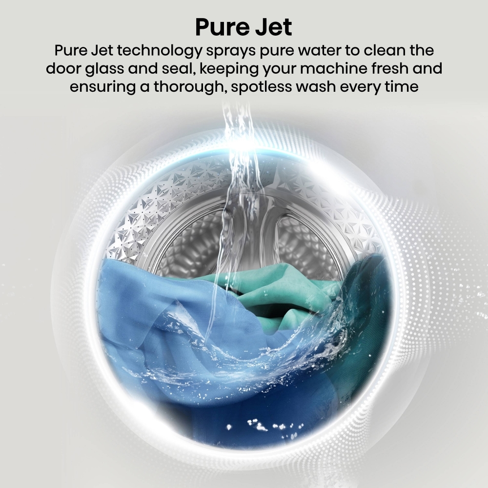 Hisense WF5I9043BWFS Washing Machine, 9kg, 1300 Spin, White, A Rated