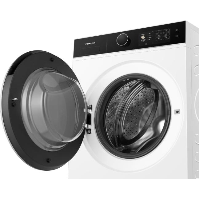 Hisense WF5I9043BWFS Washing Machine, 9kg, 1300 Spin, White, A Rated