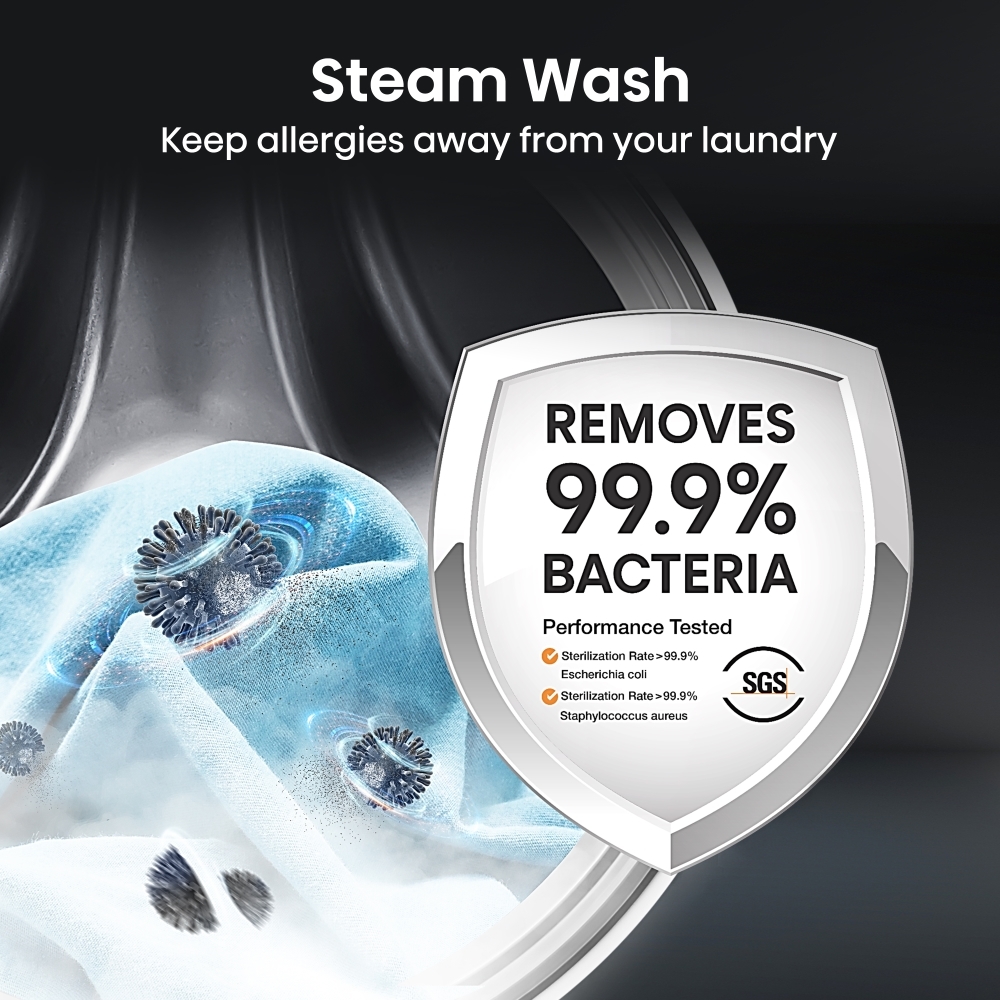 Hisense WF5S1045BW 5S Series Washing Machine, 10.5kg, 1400 Spin, White, A Rated