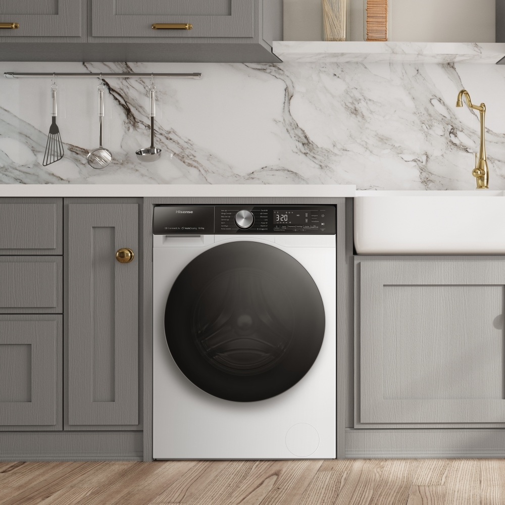 Hisense WF5S1045BW 5S Series Washing Machine, 10.5kg, 1400 Spin, White, A Rated