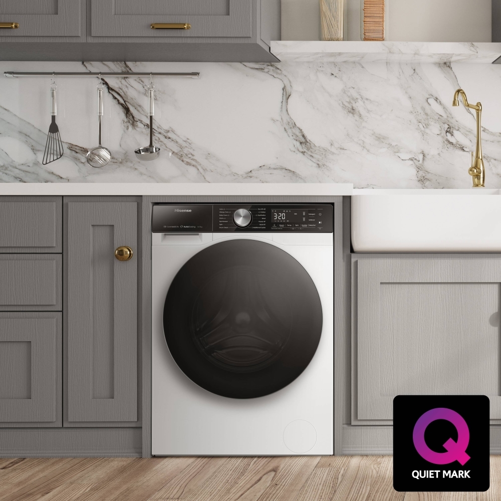 Hisense WF5S1045BW 5S Series Washing Machine, 10.5kg, 1400 Spin, White, A Rated