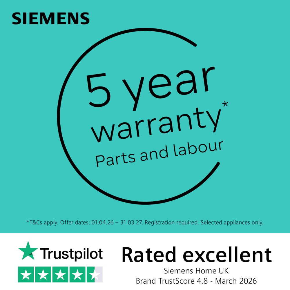 Siemens WG46H2A9GB iQ500 Washing Machine, 9kg, 1600 Spin, White, A Rated
