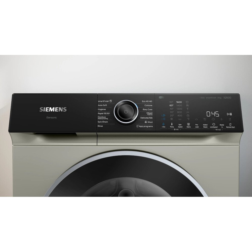 Siemens WG46H2AXGB iQ500 Washing Machine, 9kg, 1600 Spin, Silver, A Rated
