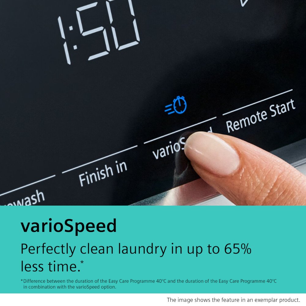 Siemens WG46H2AXGB iQ500 Washing Machine, 9kg, 1600 Spin, Silver, A Rated