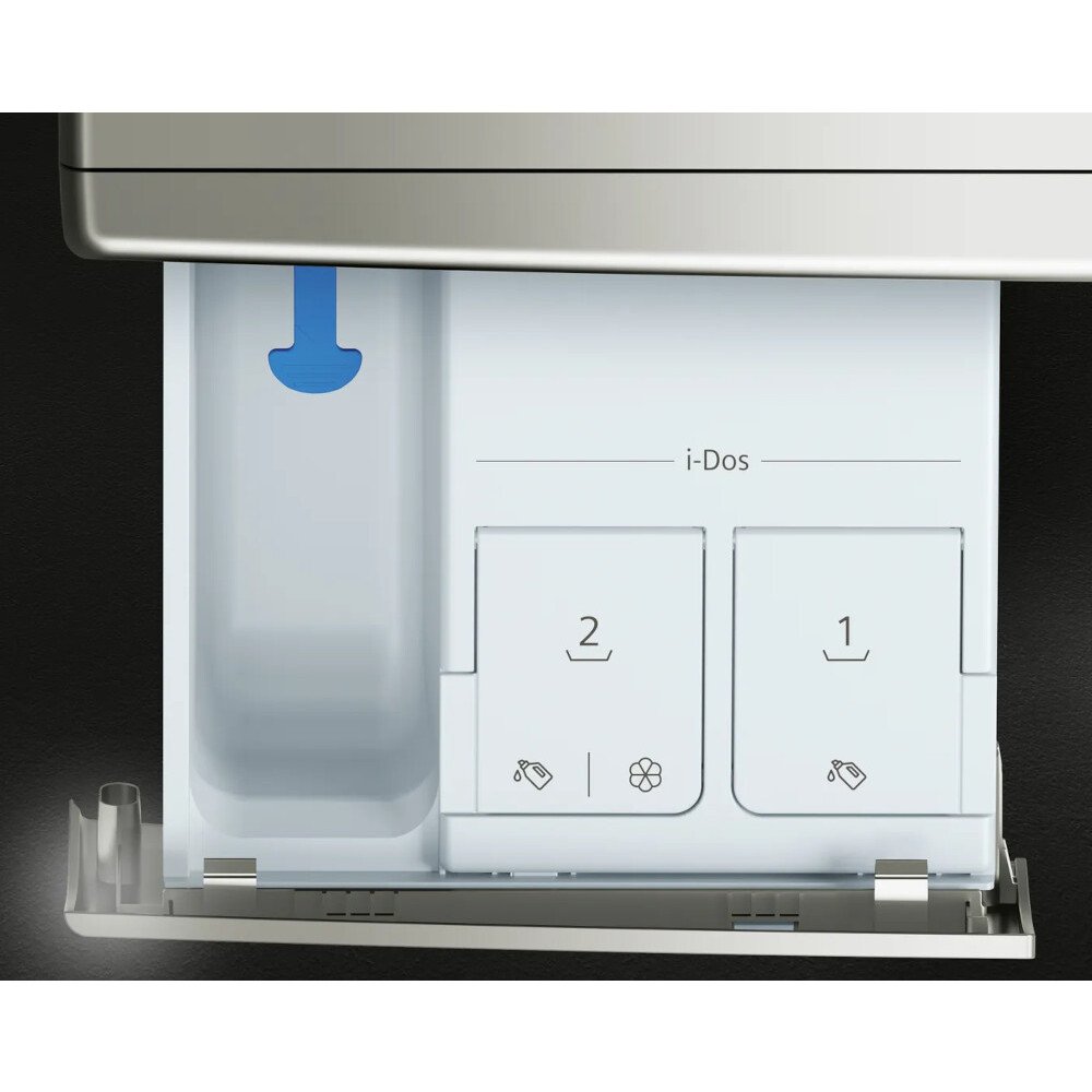 Siemens WG56B2ATGB iQ700 Washing Machine, 10kg, 1600 Spin, Silver Inox