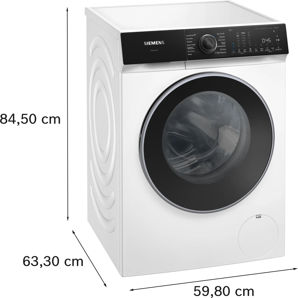 Siemens WG56H2A9GB Washing Machine, 10kg, 1600 Spin, White, A Rated
