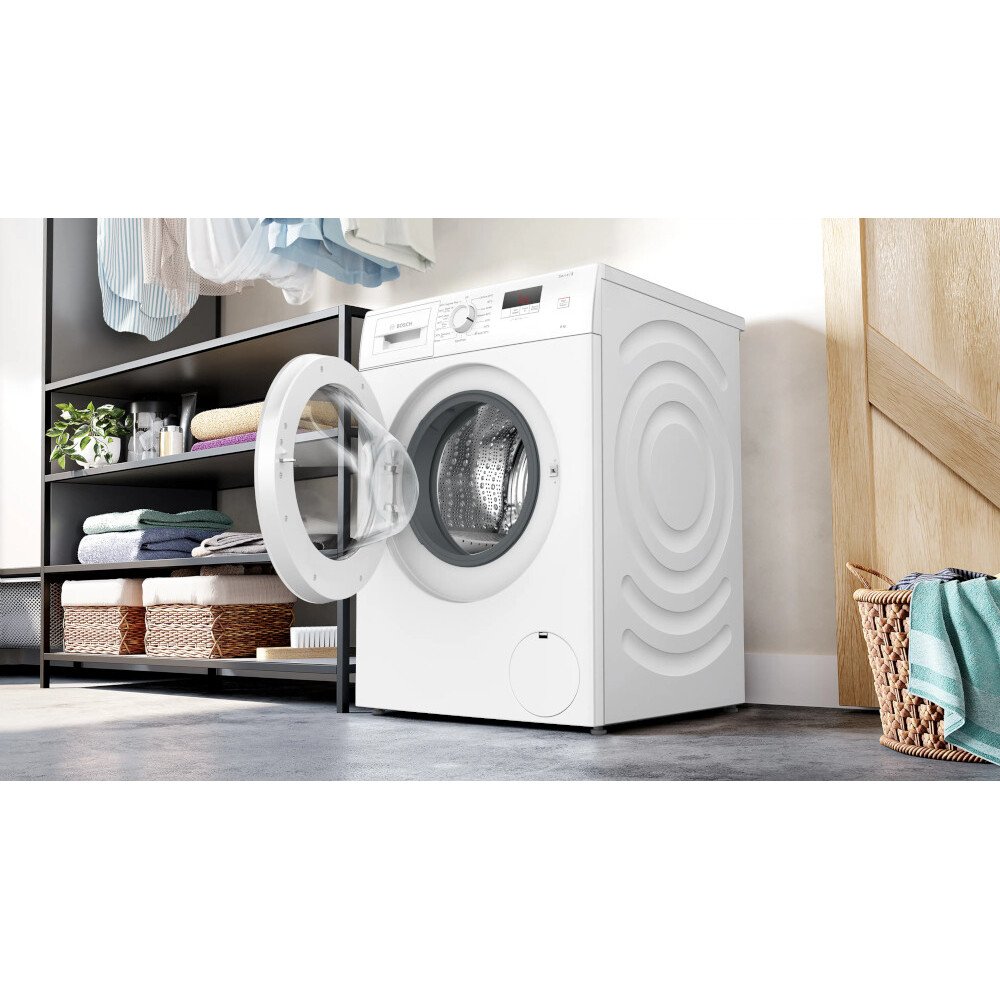 Bosch WGE03408GB Series 2 Washing Machine, 8kg, 1400 Spin, White, A Rated
