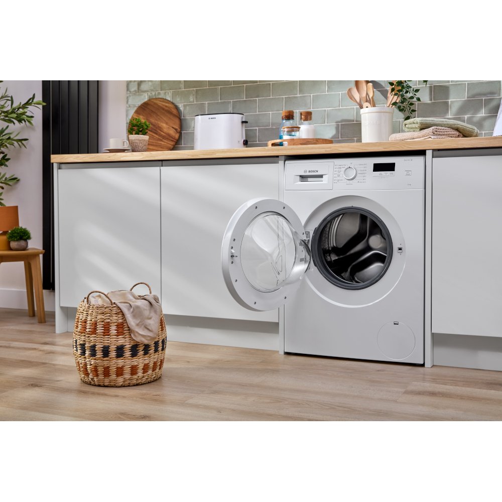 Bosch WGE03408GB Series 2 Washing Machine, 8kg, 1400 Spin, White, A Rated
