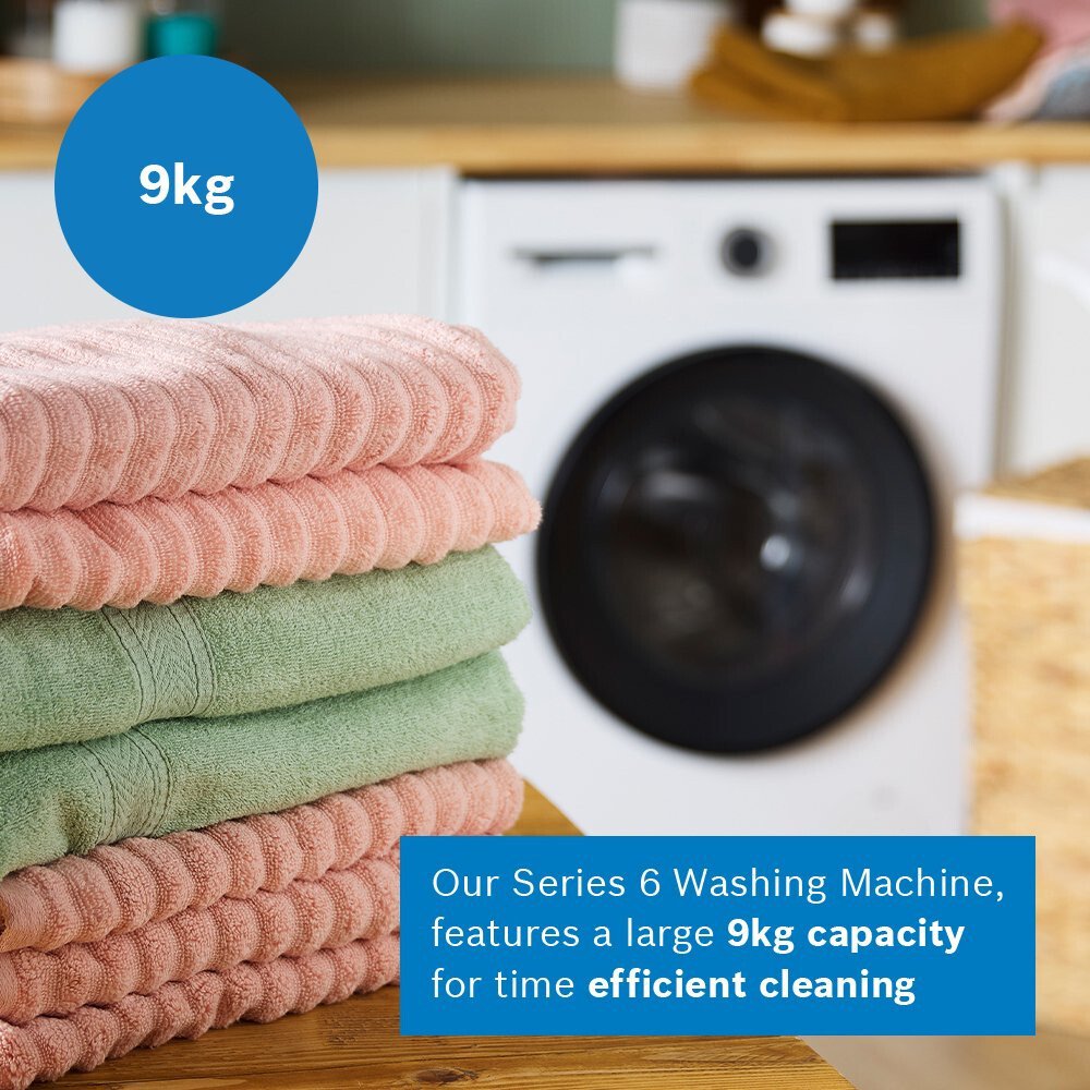 Bosch WGG24400GB Series 6 Washing Machine, 9kg, 1400 Spin, White, A Rated