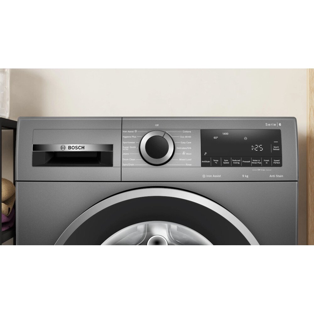 Bosch WGG244ZCGB Series 6 Washing Machine, 9kg, 1400 Spin, Grey, A Rated