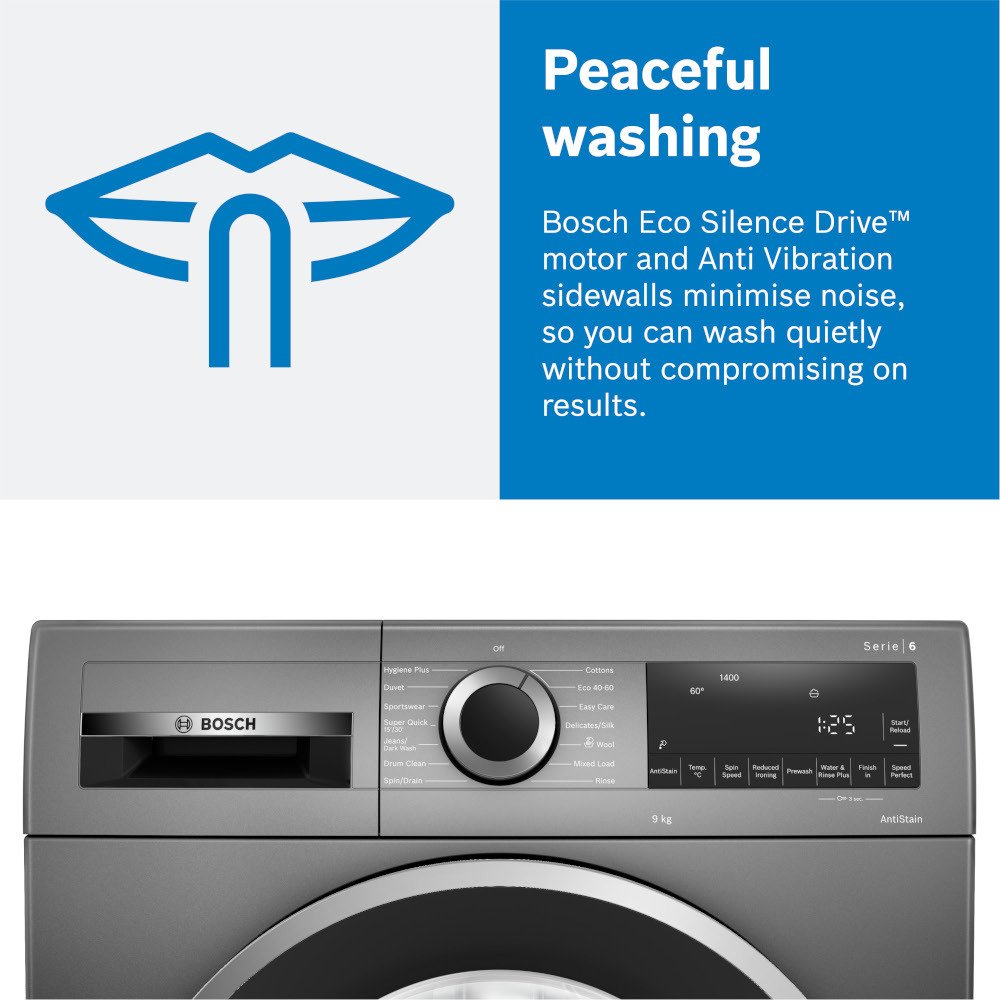 Bosch WGG245S2GB Series 6 Washing Machine, 10kg, 1400 Spin, Silver, A