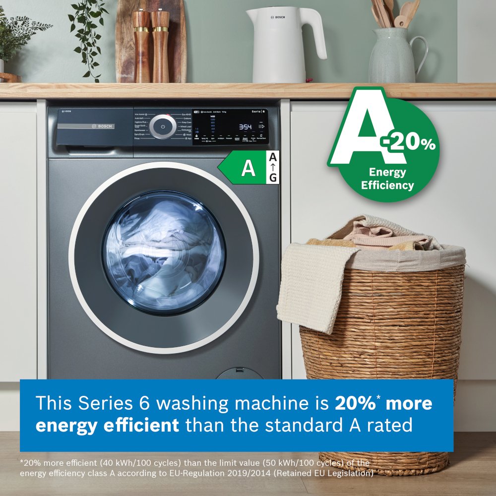 Bosch WGH254ARGB Series 6 Washing Machine, 10kg, 1400 Spin, Grey, A Rated