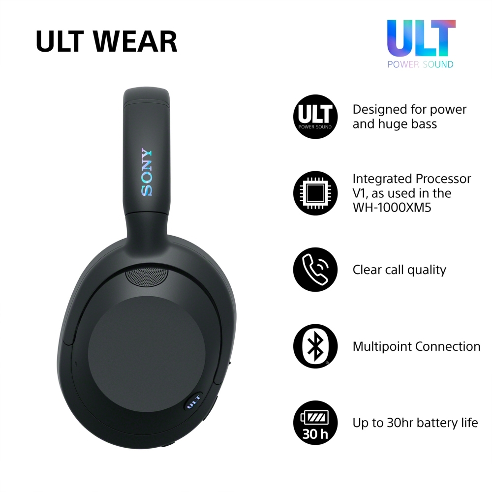 Sony WHULT900NB.CE7 Headphones, Black