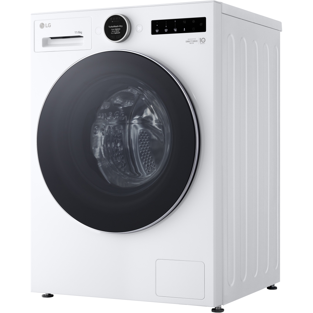 LG WHX9016TLC Washer Dryer, 11kg/6kg, 1400 Spin, White, A Rated