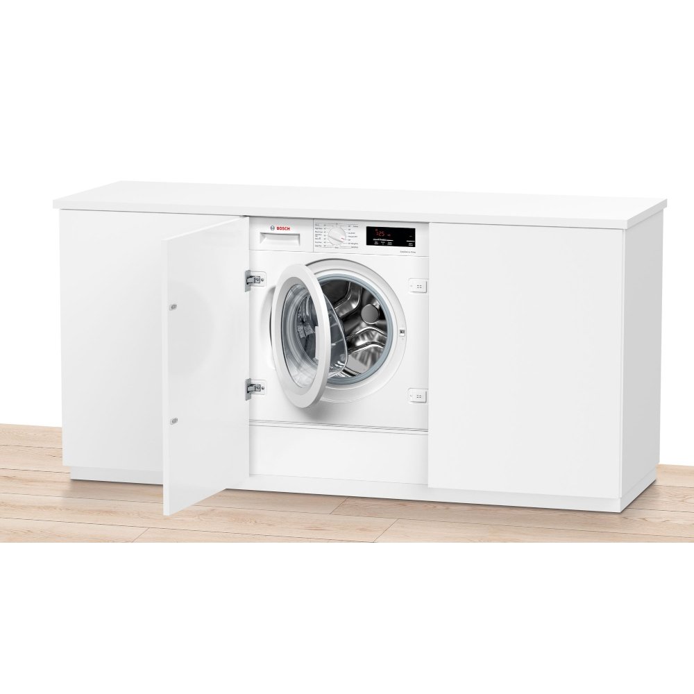 Bosch WIW28302GB Series 6 Integrated Washing Machine, 8kg, 1400 Spin, White, C Rated